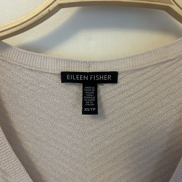 Eileen Fisher Women's Sweater Extra Fine Merino Wool Ribbed Pink XS Old Money - Picture 4 of 7